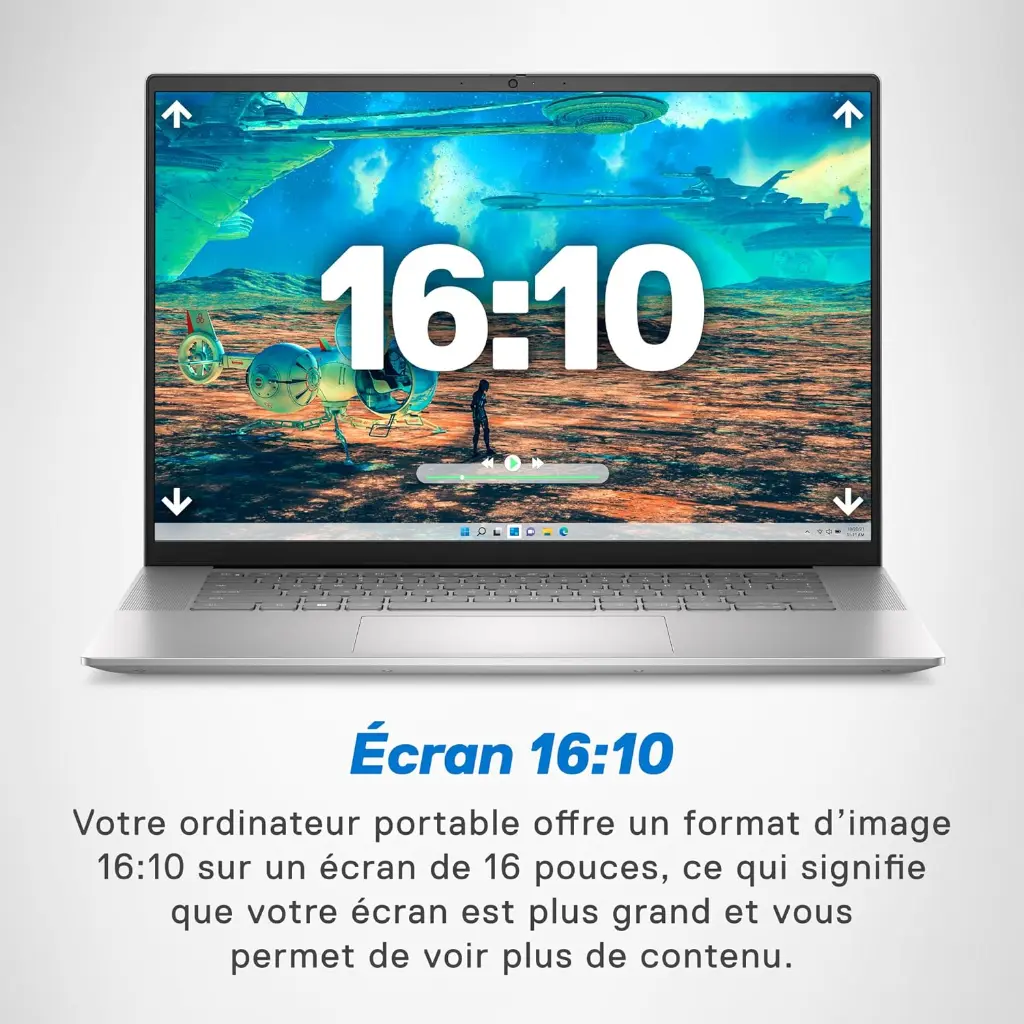 Dell Inspiron 16 5630 Ordinateur Portable, Processeur 13th Intel Core i7-1360P, 16Go RAM, 1TB SSD, Écran 16 pouces3.webp