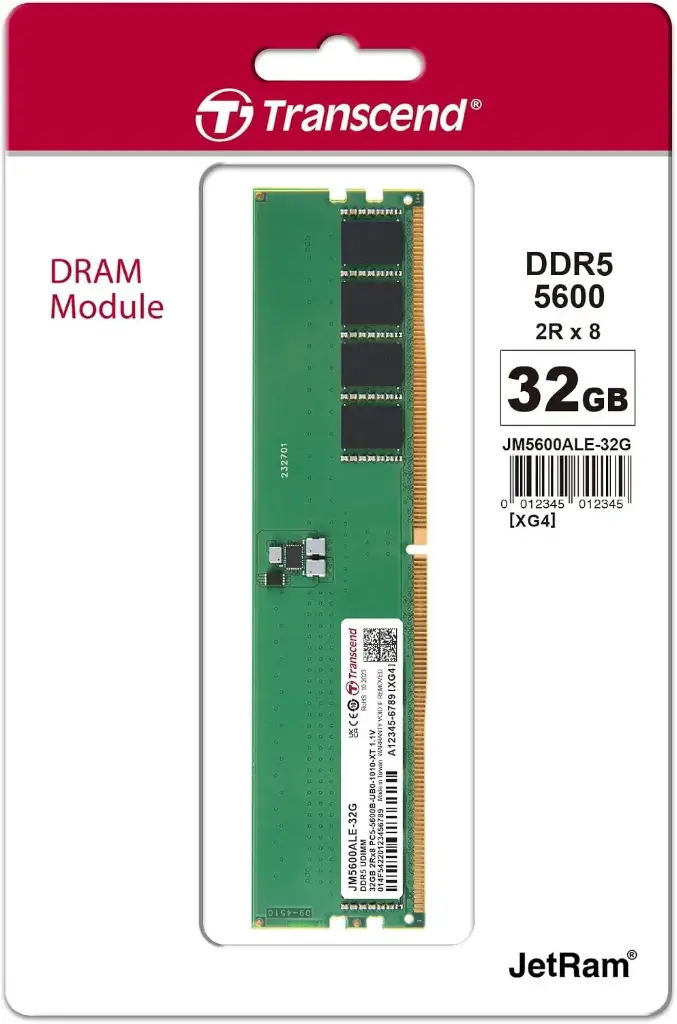 Memoire Vive (RAM) Transcend DDR5 5600GHZ 16 Go bureau